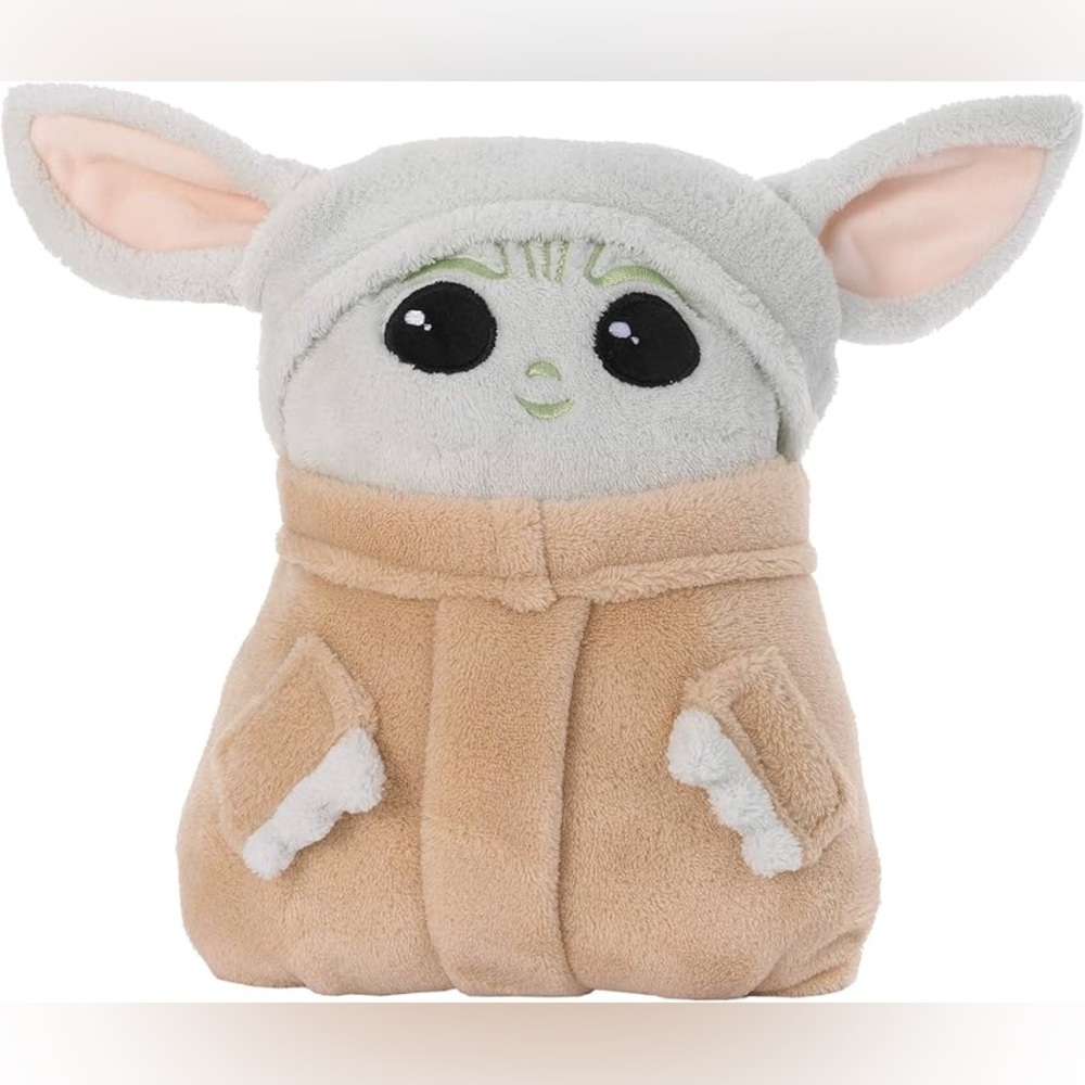 Disney Star Wars The Mandalorian The Child  Plush Character Toddler Blanket